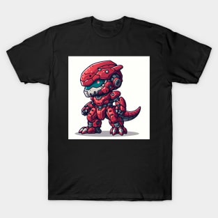 Chibi Red dinosaur robot T-Shirt